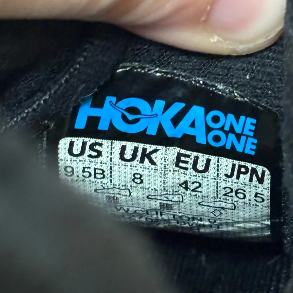 Hoka One One Clifton 9 Women’s 9.5 Running Walking Outdoor‎ Black White - Picture 8 of 8